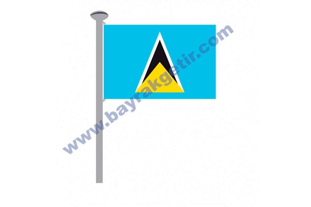 SAİNT LUCİA GÖNDER BAYRAK 50x75 ( EBAT SEÇİNİZ )